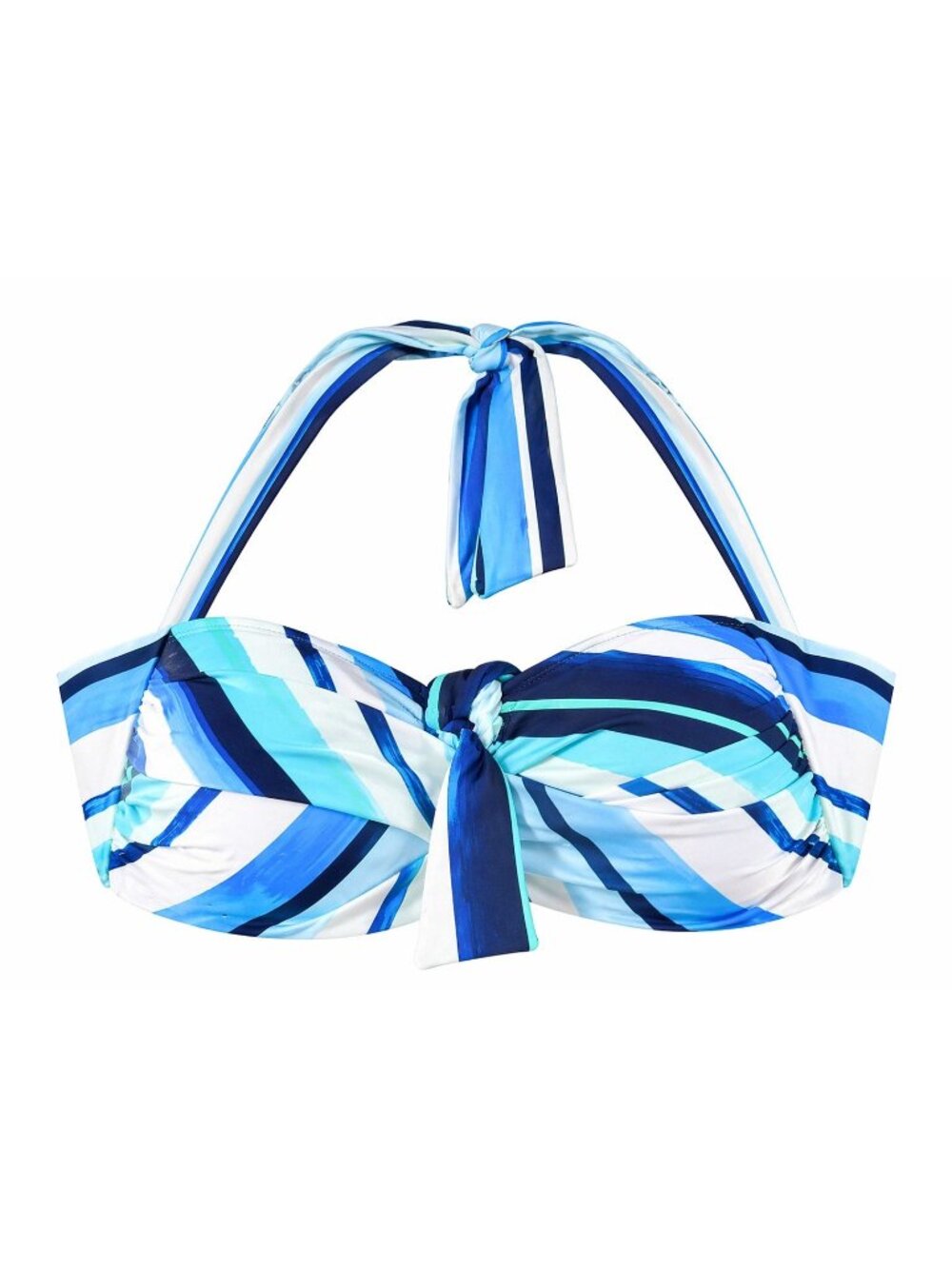 Sonnet Shores Halter Bikini Top Size 8 Striped Blue Multi Color Beach Summer